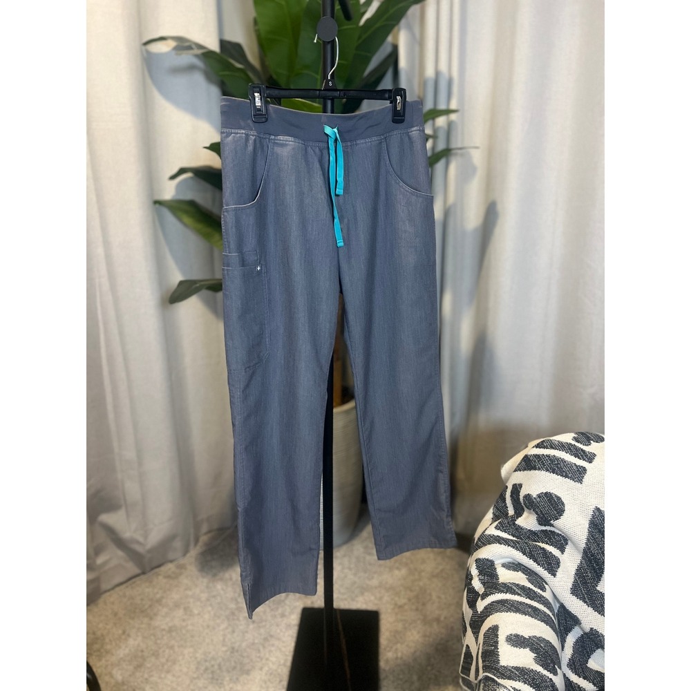 FIGS Technical Collection Womens Medium Gray Straight Leg Cargo Scrub Pants M